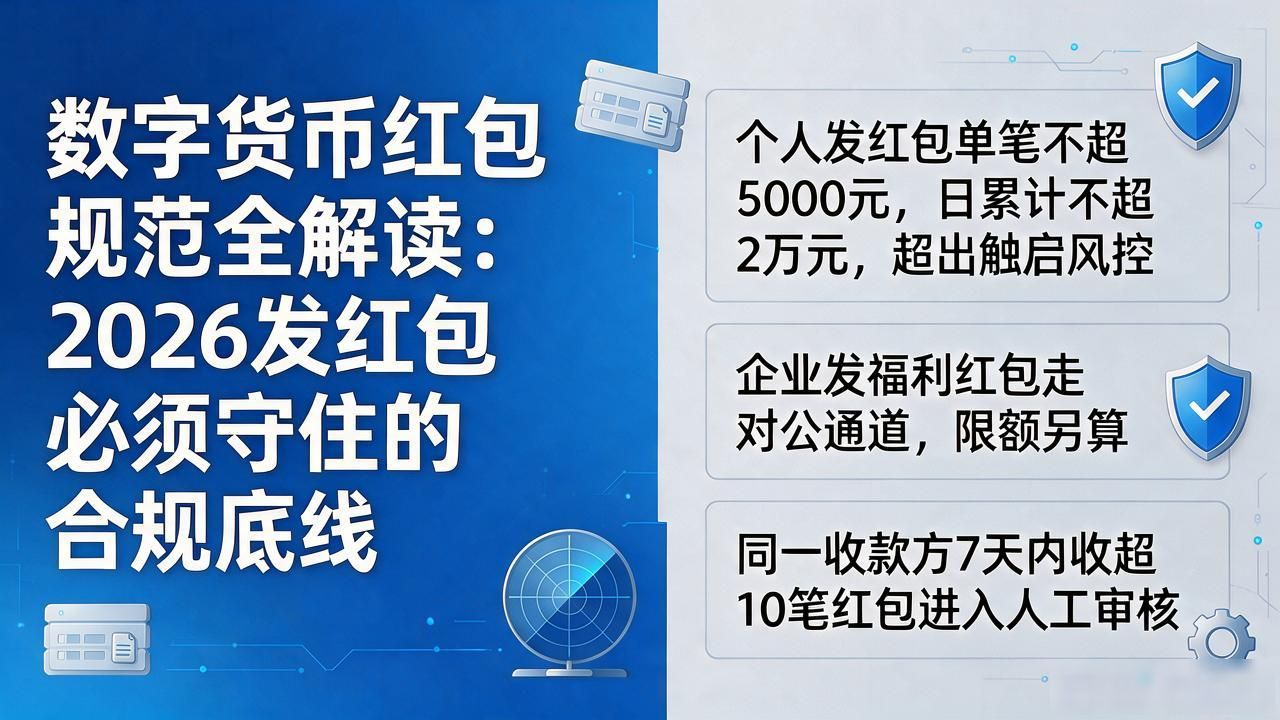 数字货币红包规范全解读：2026发红包必须守住的合规底线