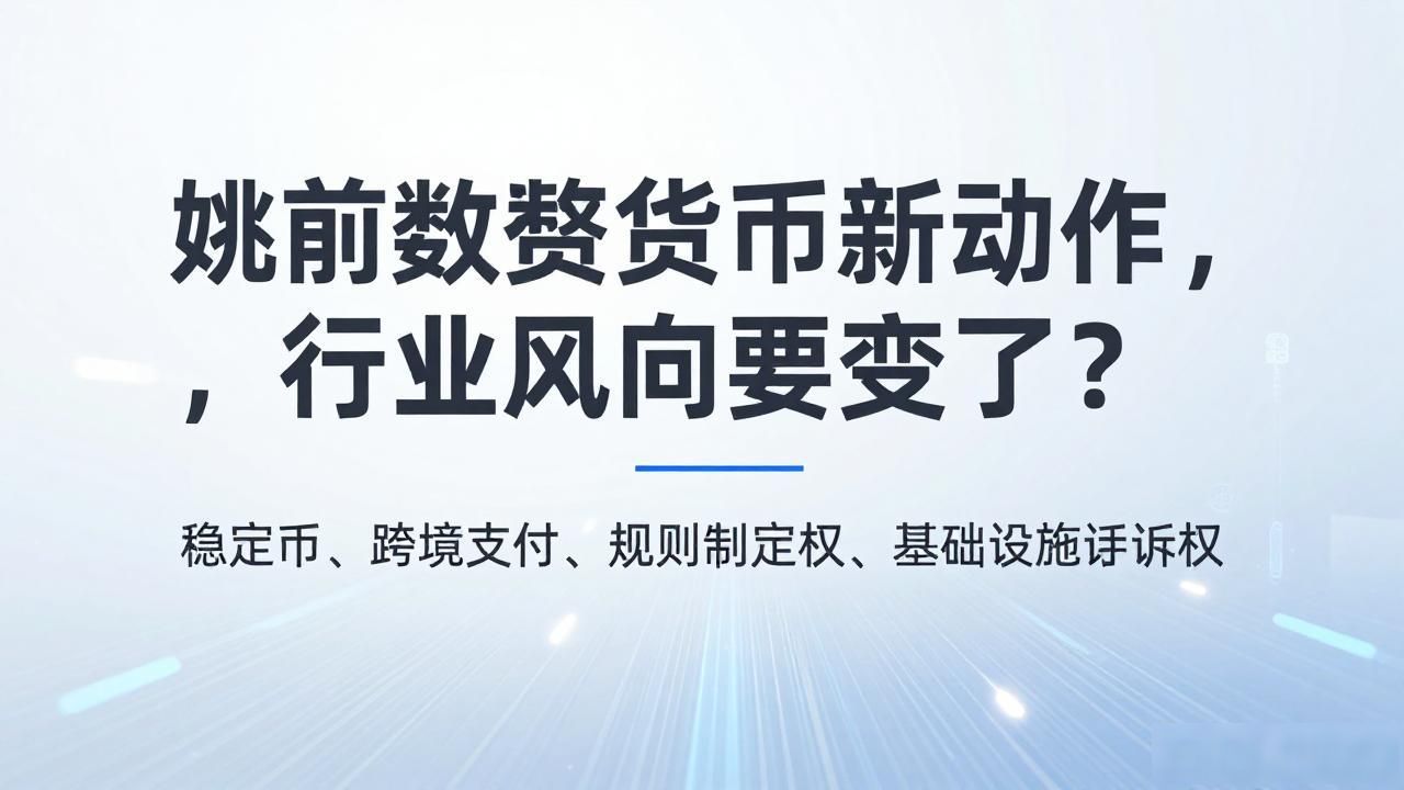 姚前数字货币新动作，行业风向要变了？
