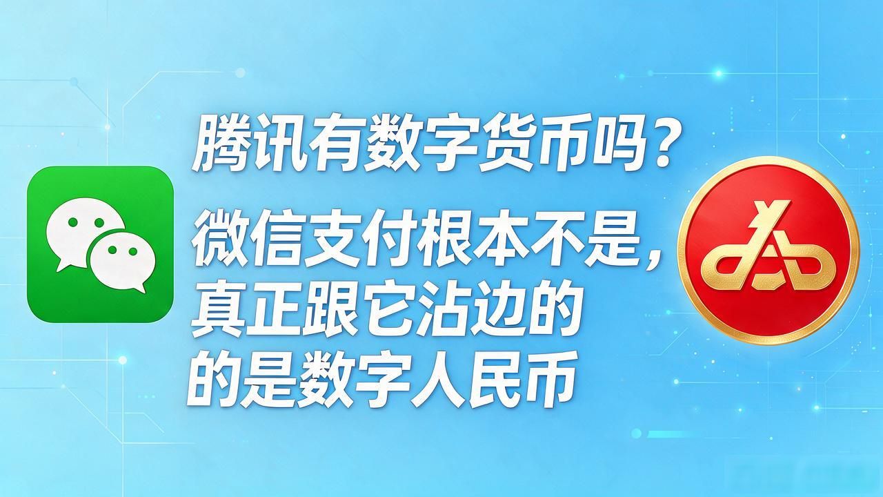 腾讯有数字货币吗？微信支付根本不是，真正跟它沾边的是数字人民币