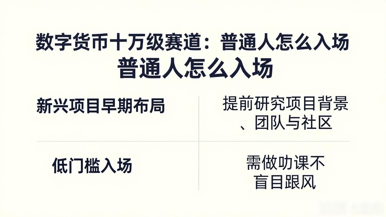 数字货币十万级赛道：普通人怎么入场