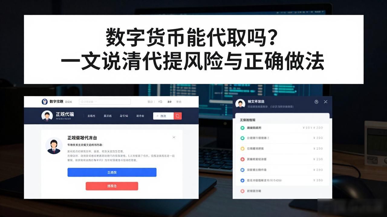 数字货币能代取吗？一文说清代提风险与正确做法