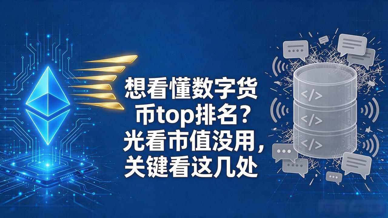 想看懂数字货币top排名？光看市值没用，关键看这几处