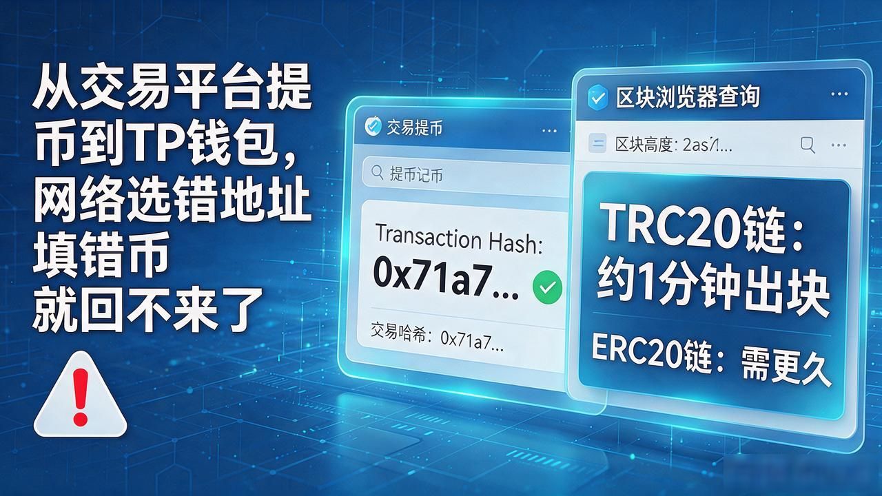 从交易平台提币到TP钱包，网络选错地址填错币就回不来了