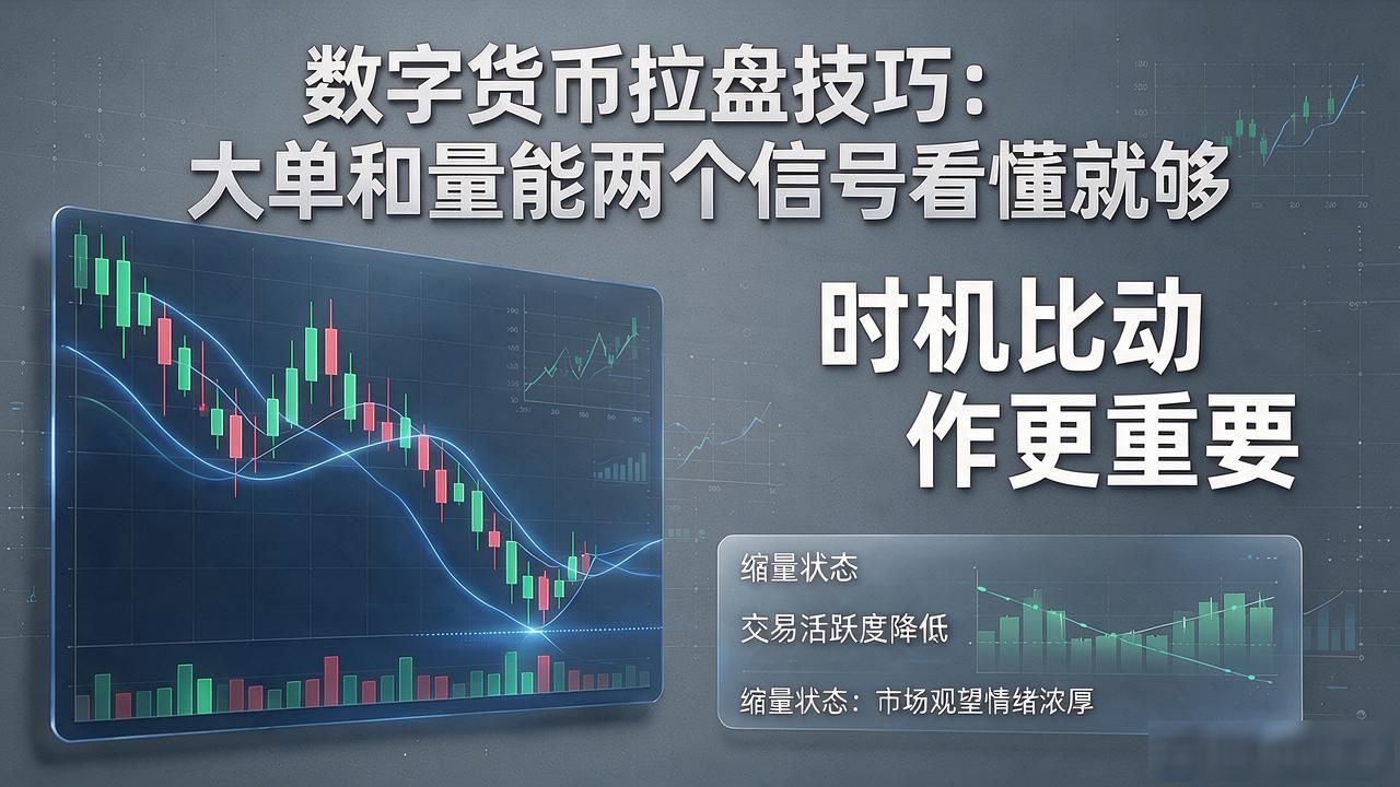 数字货币拉盘技巧：大单和量能两个信号看懂就够