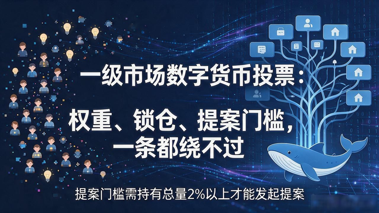 一级市场数字货币投票：权重、锁仓、提案门槛，一条都绕不过