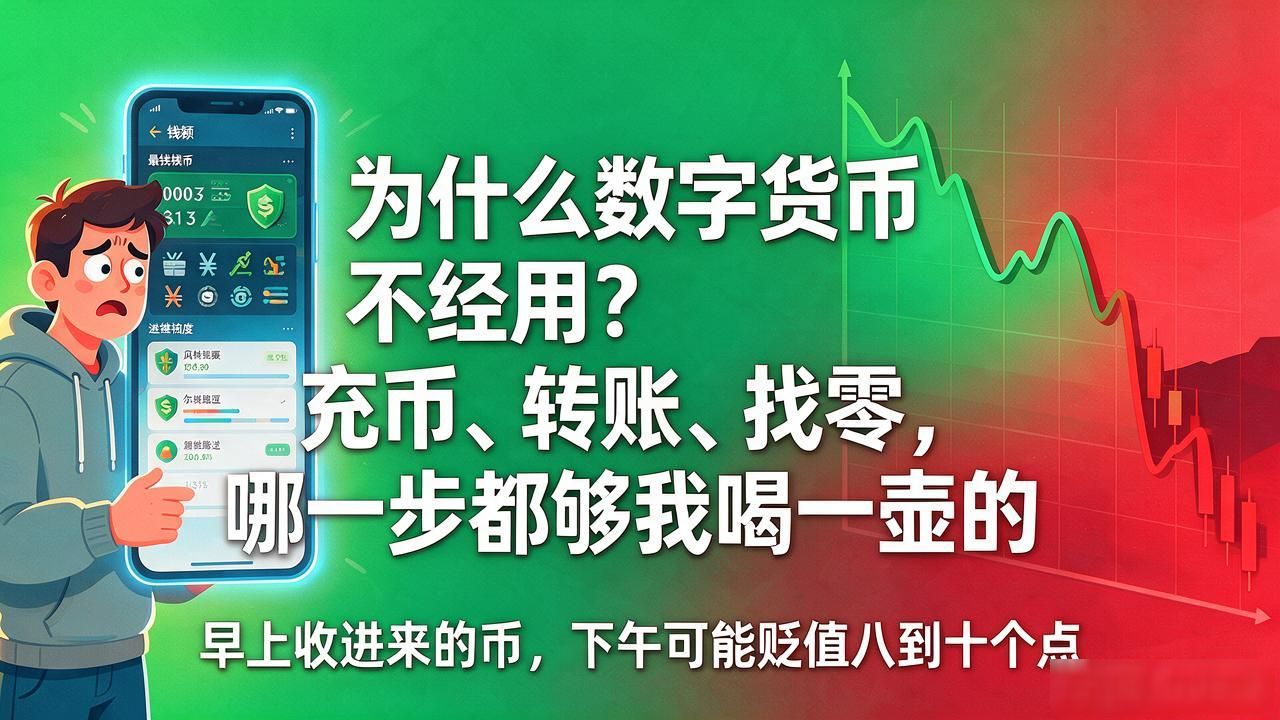 为什么数字货币不经用？充币、转账、找零，哪一步都够我喝一壶的