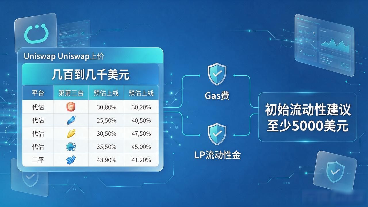 数字货币上线Uniswap多少钱？流程和坑一次讲清