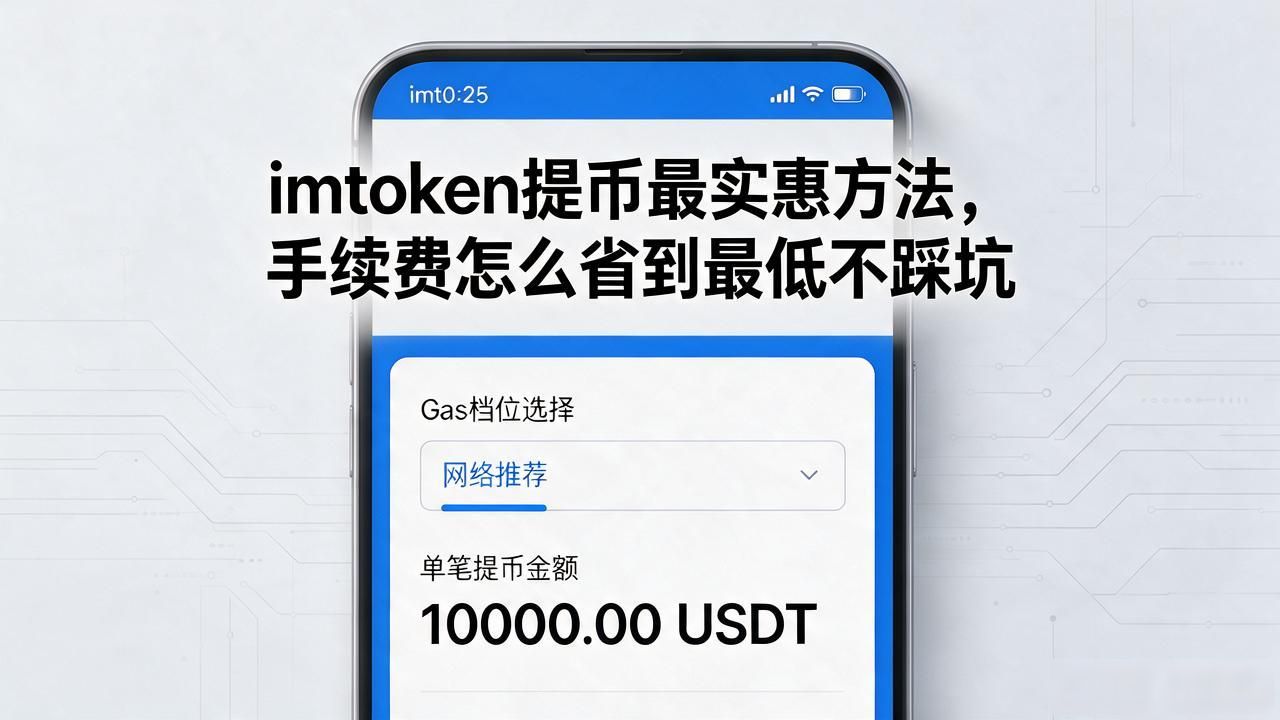 imtoken提币最实惠方法，手续费怎么省到最低不踩坑