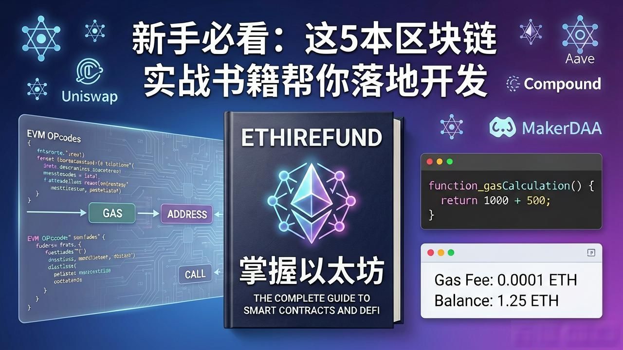 新手必看：这5本区块链实战书籍帮你落地开发