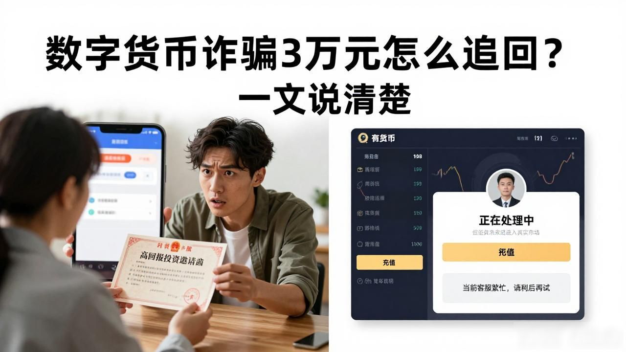 数字货币诈骗3万元怎么追回？一文说清楚