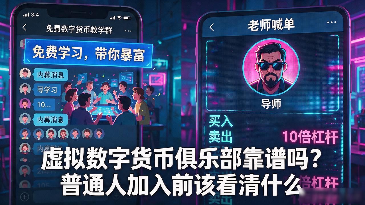 虚拟数字货币俱乐部靠谱吗？普通人加入前该看清什么