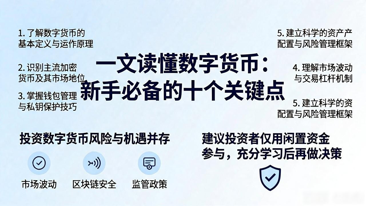 一文读懂数字货币：新手必备的十个关键点
