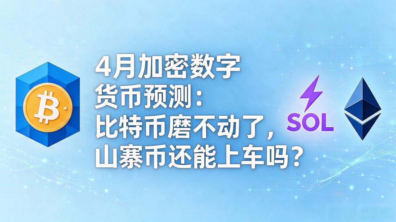 4月加密数字货币预测：比特币磨不动了，山寨币还能上车吗