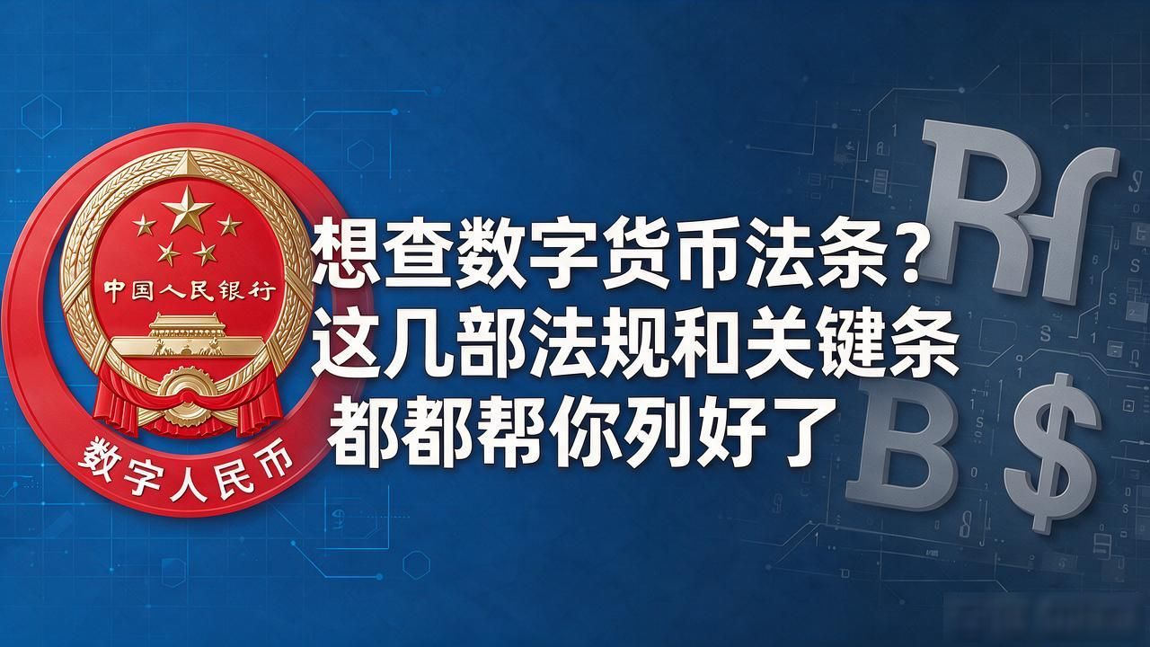 想查数字货币法条？这几部法规和关键条款都帮你列好了