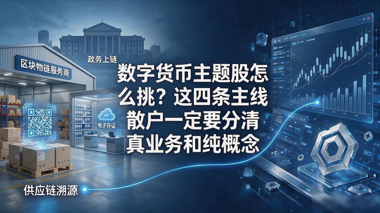 数字货币主题股怎么挑？这四条主线散户一定要分清真业务和纯概念