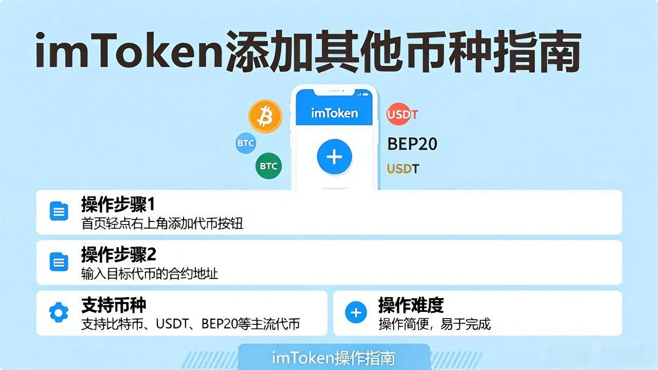imtoken里只有eth怎么添加其他币种