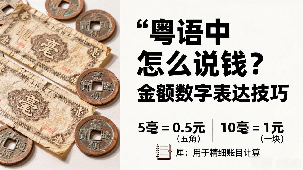粤语中怎么说钱？金额数字表达技巧