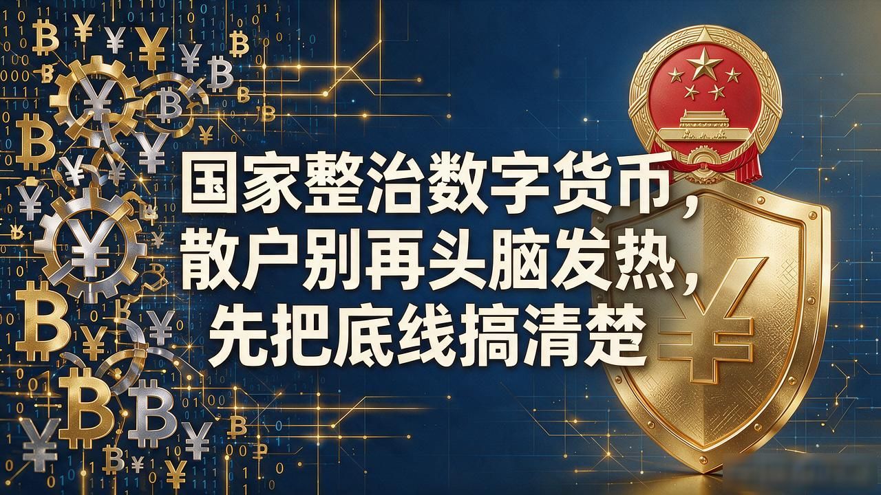 国家整治数字货币，散户别再头脑发热，先把底线搞清楚