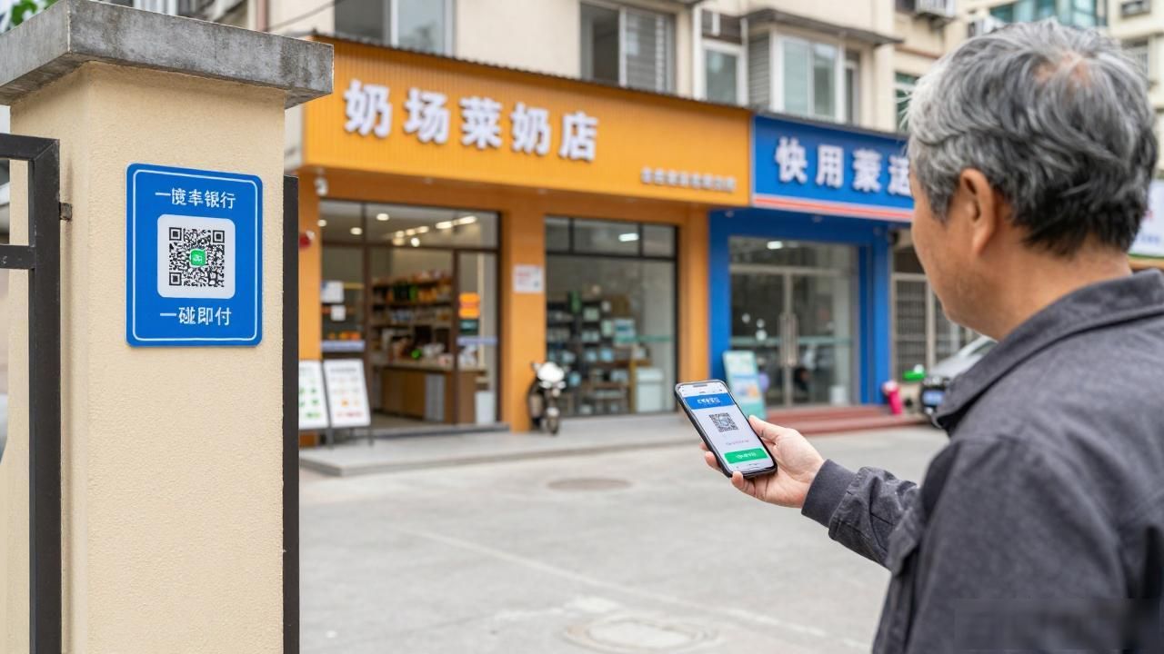 数字货币前哨试点落到咱小区了，门口那个蓝码你扫过没