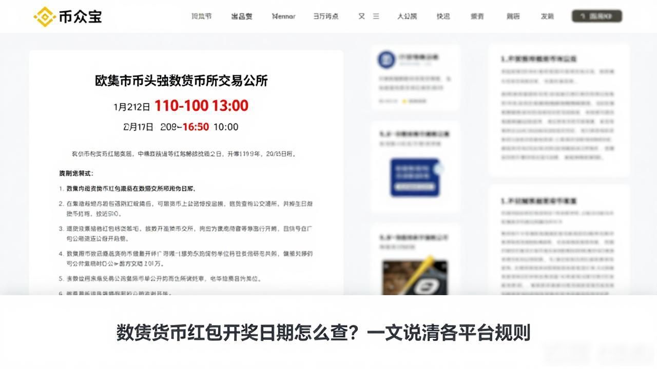 数字货币红包开奖日期怎么查？一文说清各平台规则
