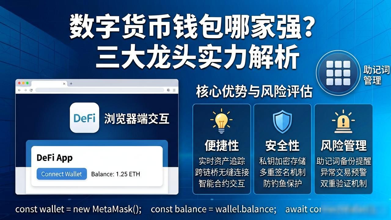 数字货币钱包哪家强？三大龙头实力解析