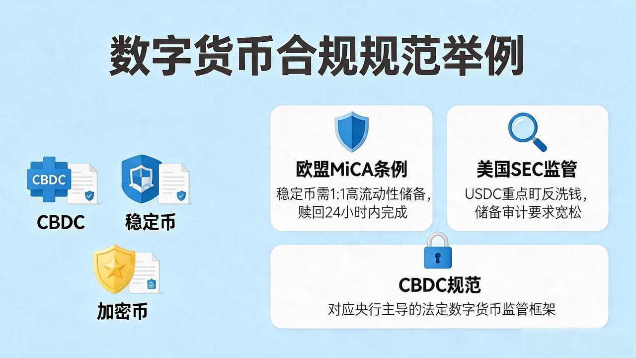 数字货币标准举例：CBDC、稳定币、加密币各对应什么规范