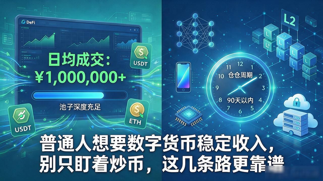 普通人想要数字货币稳定收入，别只盯着炒币，这几条路更靠谱