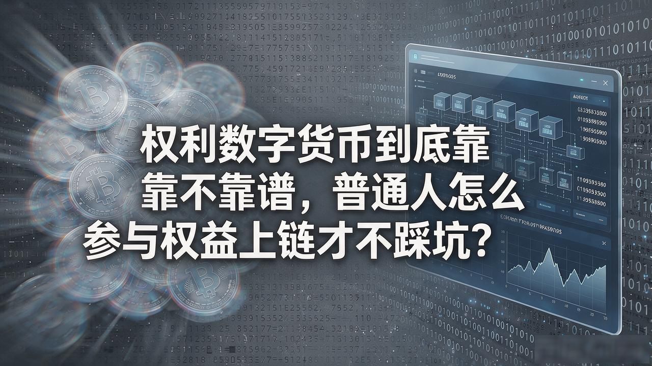 权利数字货币到底靠不靠谱，普通人怎么参与权益上链才不踩坑