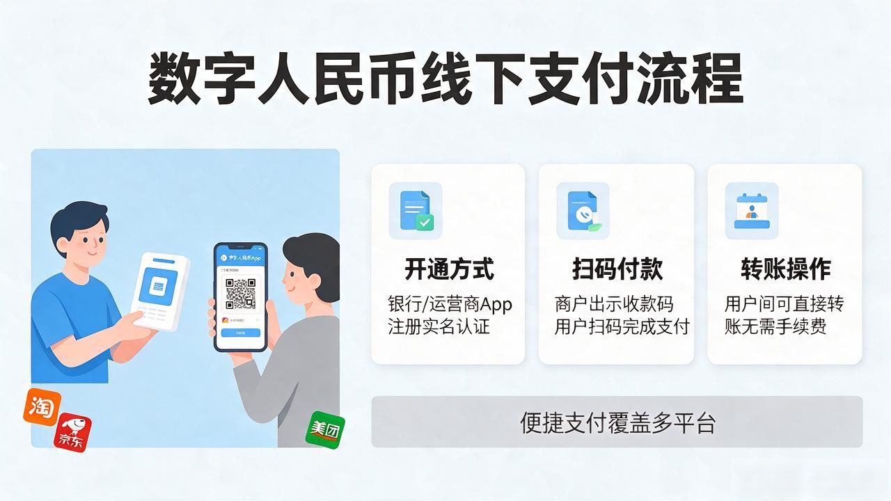 官方数字货币使用指南：数字人民币怎么开通、怎么花、怎么转