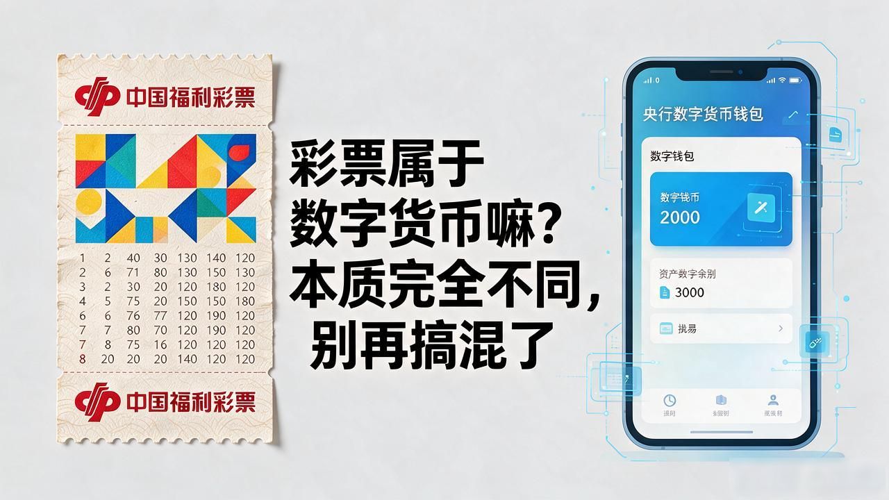 彩票属于数字货币嘛？本质完全不同，别再搞混了