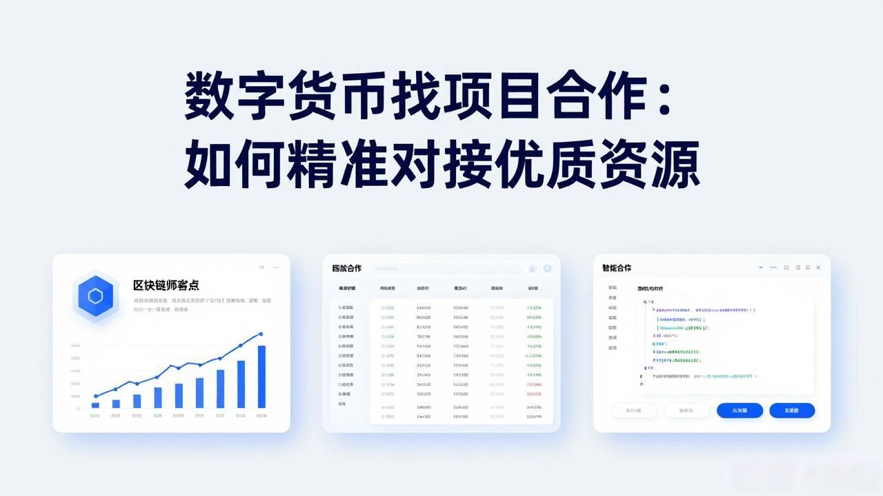 数字货币找项目合作：如何精准对接优质资源