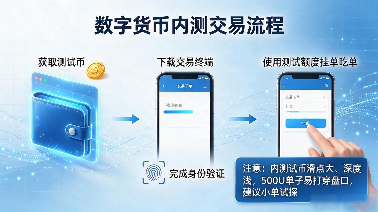 数字货币如何内测交易？从拿到资格到出金，几步给你讲明白