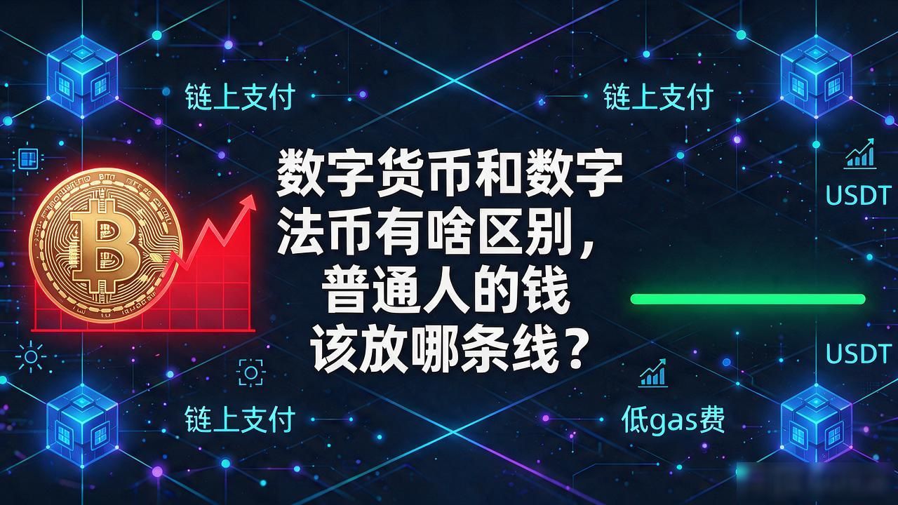 数字货币和数字法币有啥区别，普通人的钱该放哪条线