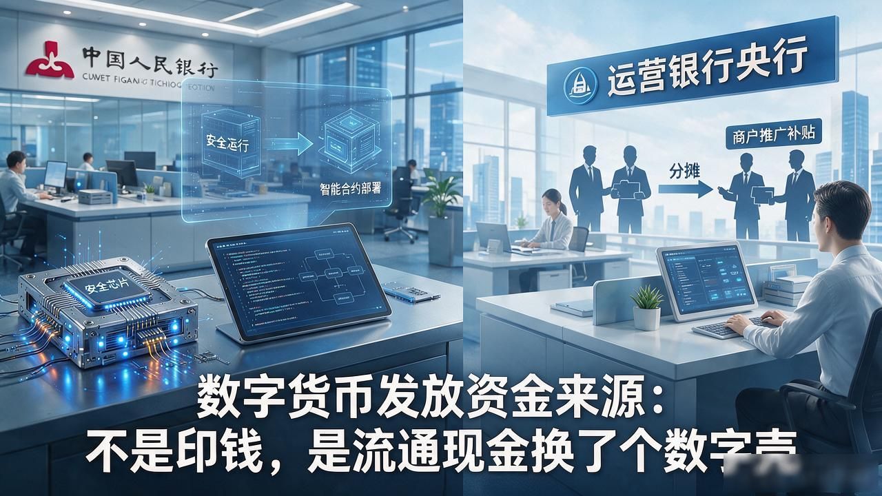 数字货币发放资金来源：不是印钱，是流通现金换了个数字壳