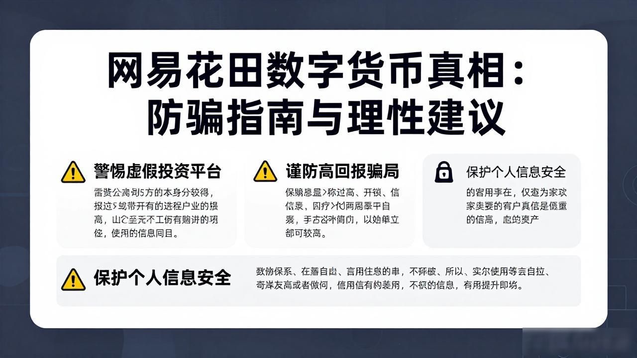 网易花田数字货币真相：防骗指南与理性建议