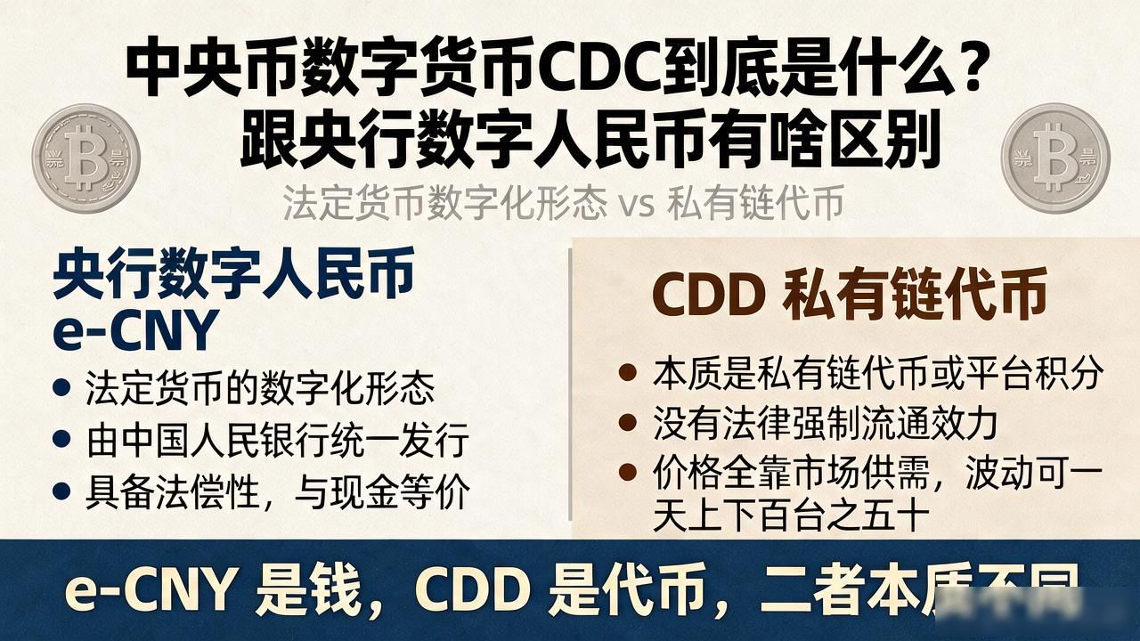 中央币数字货币CDC到底是什么？跟央行数字人民币有啥区别