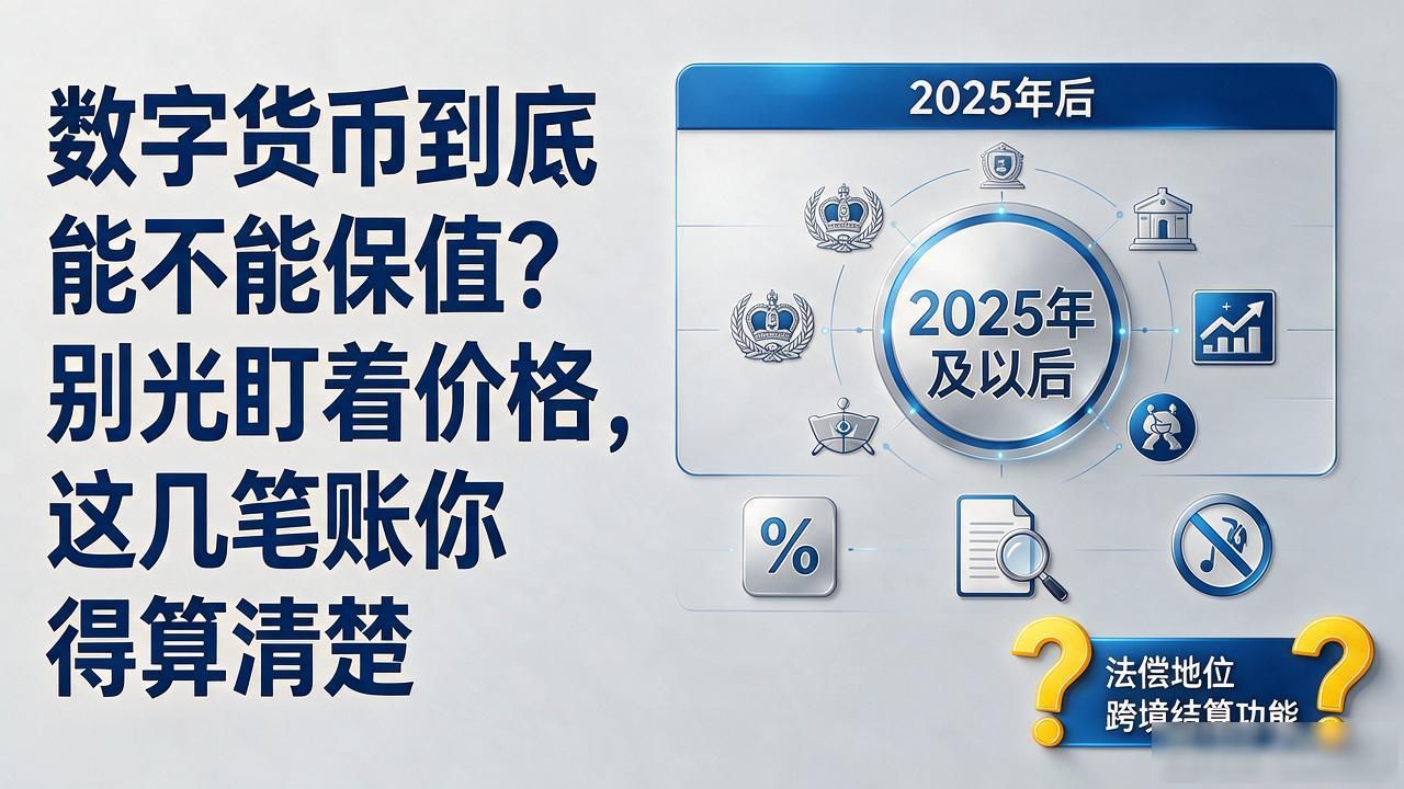 数字货币到底能不能保值？别光盯着价格，这几笔账你得算清楚