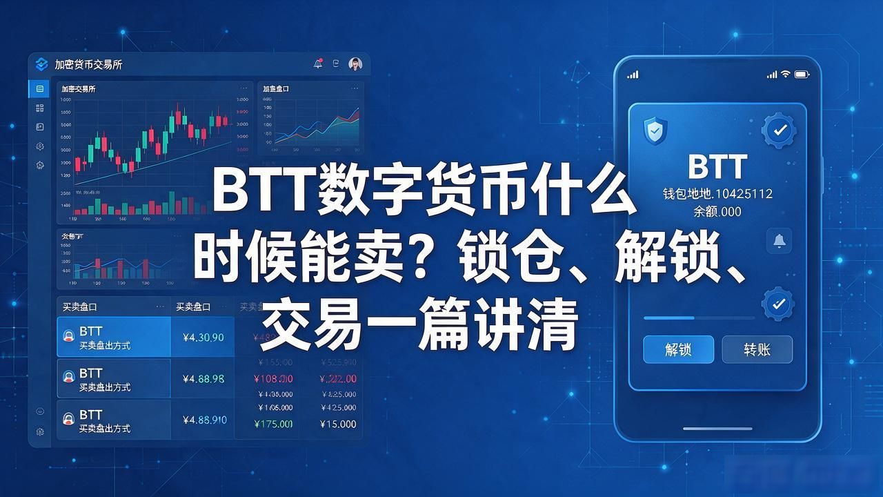 BTT数字货币什么时候能卖？锁仓、解锁、交易一篇讲清
