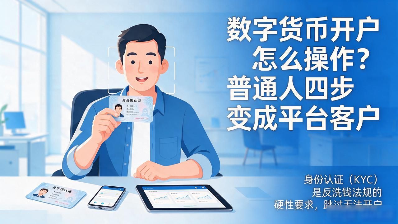 数字货币开户怎么操作？普通人四步变成平台客户