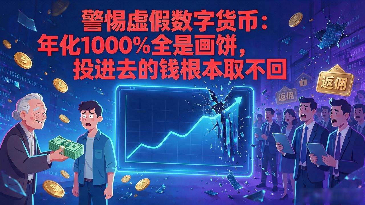 警惕虚假数字货币：年化1000%全是画饼，投进去的钱根本取不回