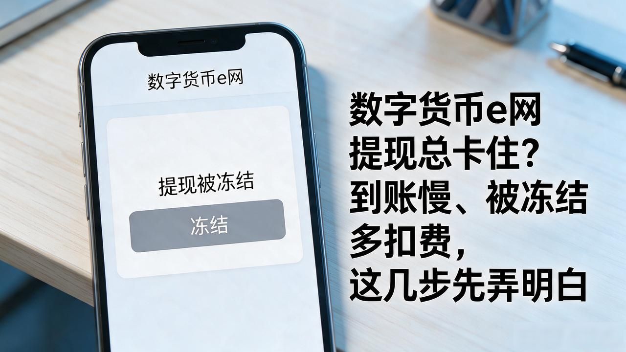数字货币e网提现总卡住？到账慢、被冻结、多扣费，这几步先弄明白