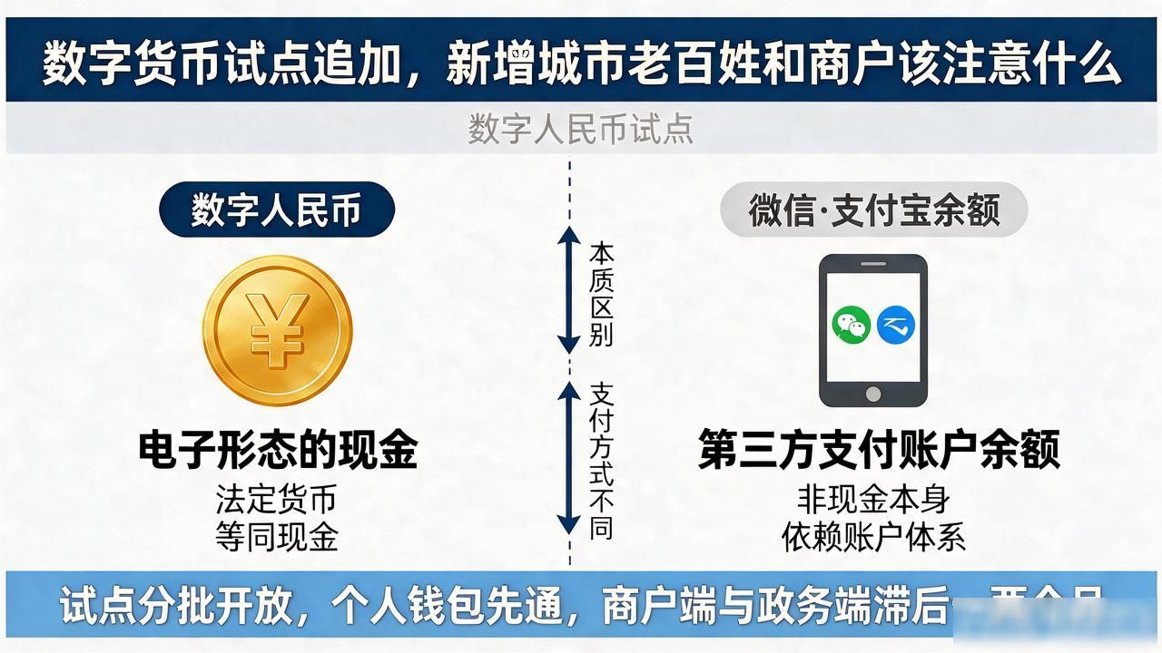 数字货币试点追加，新增城市老百姓和商户该注意什么